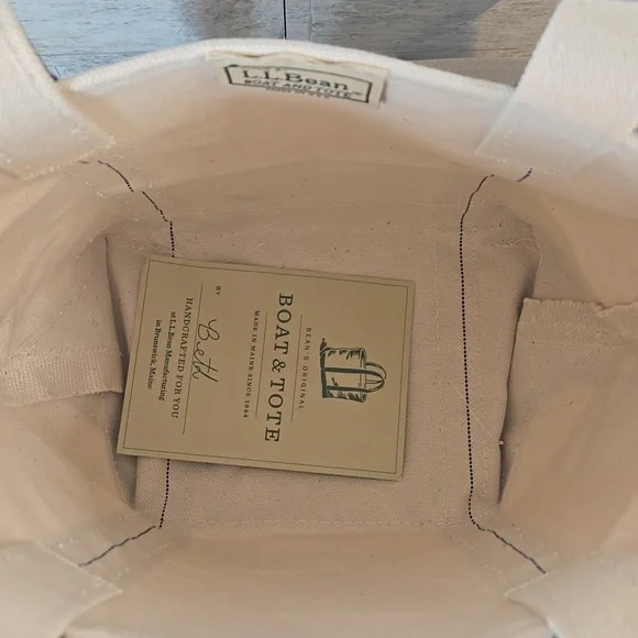 NWT L.L. Bean Canvas Boat & Tote Bag Long Straps Perfect For Shoulder Bag - Picture 6 of 12